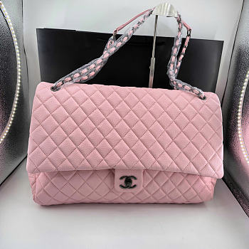 Chanel big pink bag size 46x27x13cm