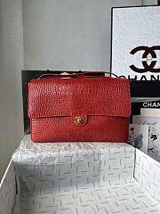 Chanel bag red crocodile 26x38x11cm - 1