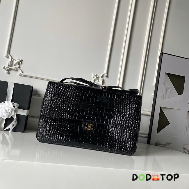Chanel bag black crocodile 38.5x26x11cm - 1