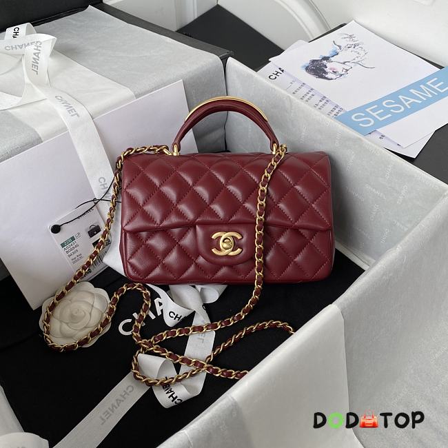 Chanel red bag size 20x12x6cm - 1