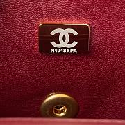 Chanel red bag size 20x12x6cm - 5