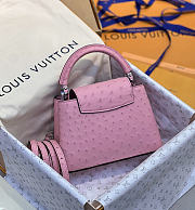 Louis Vuitton Capucines Ostrich leather pink bag size 27x18x0cm - 2