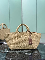 Prada Large crochet tote bag with leather size 23.5×35×22cm - 1