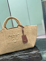 Prada Large crochet tote bag with leather size 23.5×35×22cm - 5