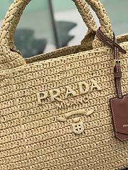 Prada Large crochet tote bag with leather size 23.5×35×22cm - 2