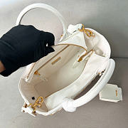 Prada wicker canvas tote bag white size 26x18x11.5cm - 4
