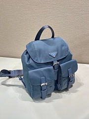 Prada Buckle Flap Nylon Backpack bue size 23.5x28x12cm - 4