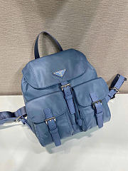 Prada Buckle Flap Nylon Backpack bue size 23.5x28x12cm - 2