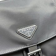 Prada Buckle Flap Nylon Backpack gray size 23.5x28x12cm - 2