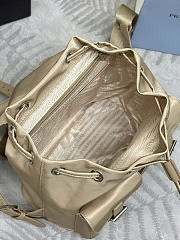Prada Buckle Flap Nylon Backpack beige size 23.5x28x12cm - 5