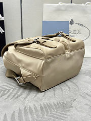 Prada Buckle Flap Nylon Backpack beige size 23.5x28x12cm - 3