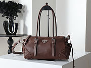 Prada Bonnie brown antiqued leather tote bag 32x17.5x10.5cm - 1