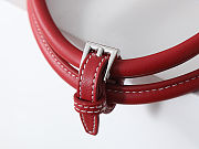 Prada Bonnie red antiqued leather tote bag 32x17.5x10.5cm  - 5