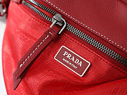 Prada Bonnie red antiqued leather tote bag 32x17.5x10.5cm  - 3