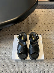 Prada leather sandals black 01 - 1