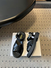 Prada leather sandals black 01 - 2