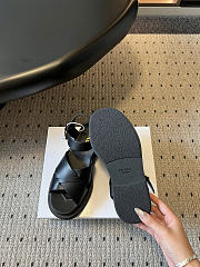 Prada leather sandals black 01 - 3