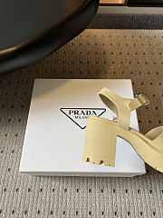 Prada Monolith buckle sandals beige  - 4