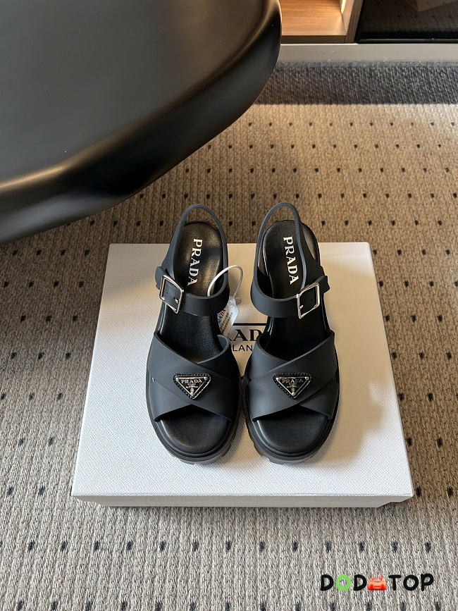 Prada Monolith buckle sandals black - 1