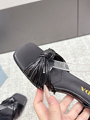 Prada heel leather black 6.5cm - 6