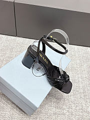 Prada heel leather black 6.5cm - 5