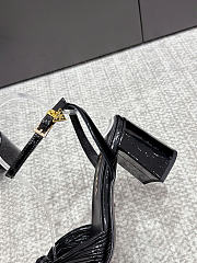 Prada heel leather black 6.5cm - 4