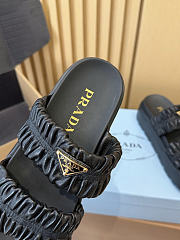 Prada Matelassé nappa leather flatform slides  - 4