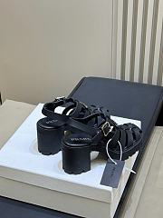 Prada Rubber platform sandals black 9cm - 5
