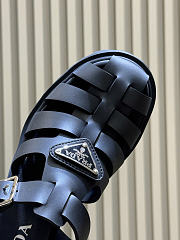 Prada Rubber platform sandals black 9cm - 2