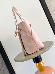 Louis Vuitton Neverfull pink bag size 32x29x17cm - 5