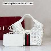 Gucci Giglio small tote bag White perforated 25x20x15cm - 1