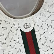 Gucci Giglio small tote bag White perforated 25x20x15cm - 2