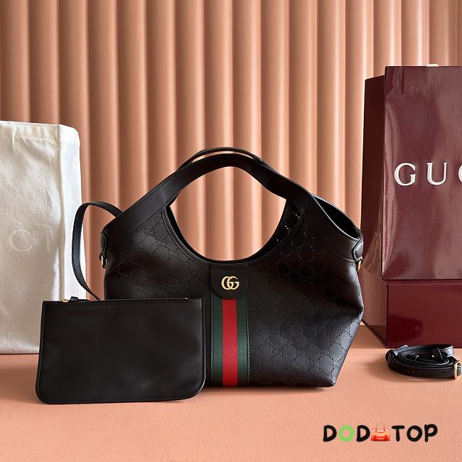 Gucci Giglio small tote bag black perforated 25x20x15cm - 1