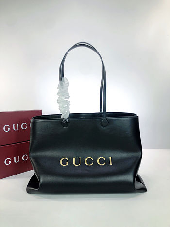 Gucci NY large leather black tote bag size 42x30x18cm