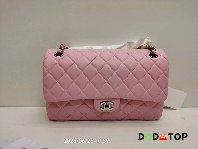 Chanel CF Lambskin Light Pink Silver bag Size 25 cm - Code CMiller for 25% off - 1