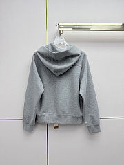 Louis Vuitton Contrast Drawstring Hoodie gray - 5