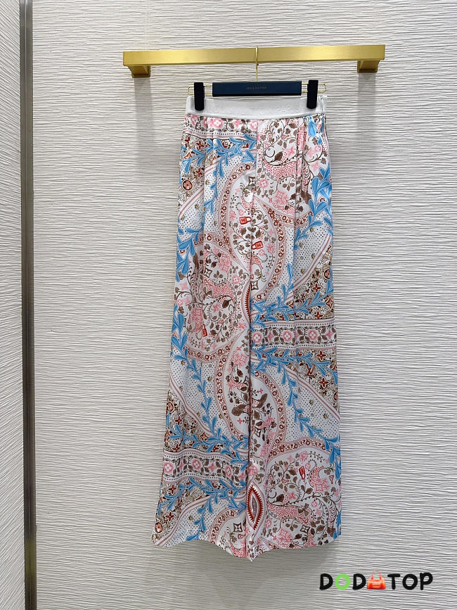 Louis Vuitton  Flower Foulard Wide-Cut Pants  - 1