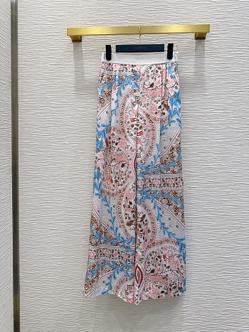 Louis Vuitton  Flower Foulard Wide-Cut Pants 