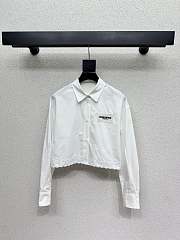Louis Vuitton Broderie Trim Cropped Shirt - 1