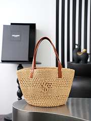 YSL Saint Laurent PANIER in raffia Natural bag 44 x 22 x 22 cm - 1