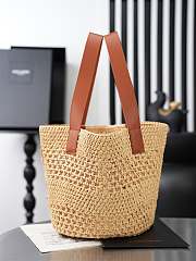 YSL Saint Laurent PANIER in raffia Natural bag 44 x 22 x 22 cm - 4