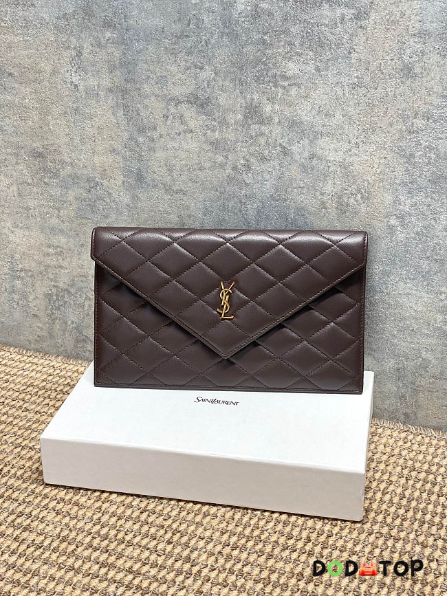 Ysl logo brown bag size 27x16x2cm - 1