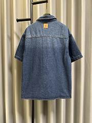 LV Short-Sleeved Denim Shirt men - 5
