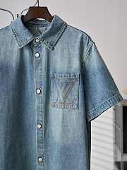 LV Short-Sleeved Denim Shirt men - 01 - 6