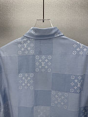 LV Patchwork Jacquard Short-Sleeved Shirt men  - 5