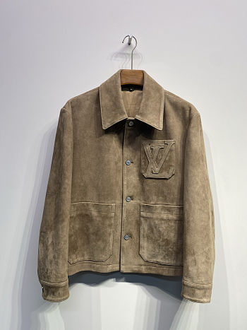 LV Light Suede Workwear Jacket men