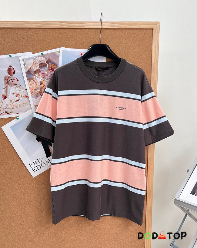 LV Striped Short-Sleeved T-Shirt men -01 - 1
