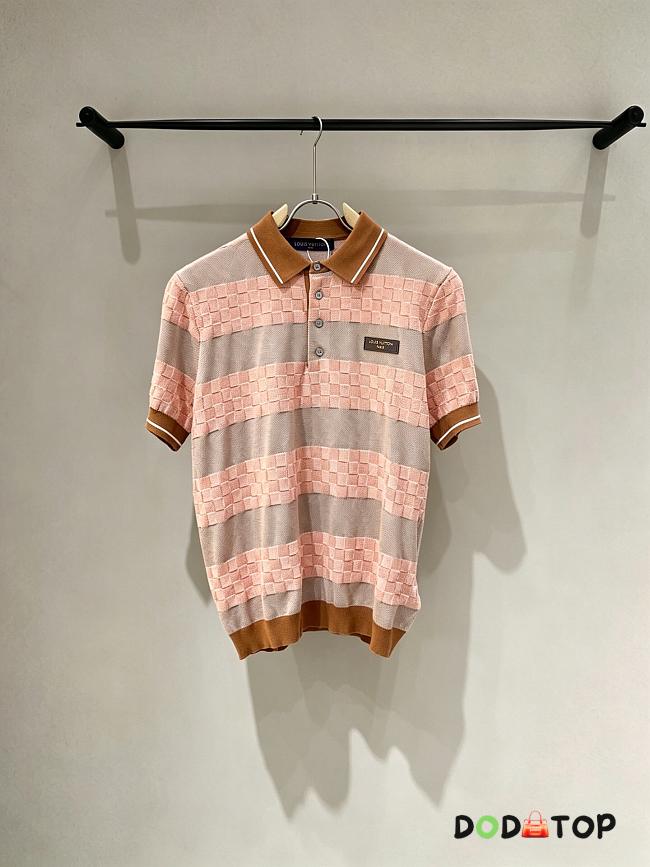 LV Damier Striped Polo Shirt men - 1