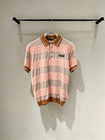 LV Damier Striped Polo Shirt men