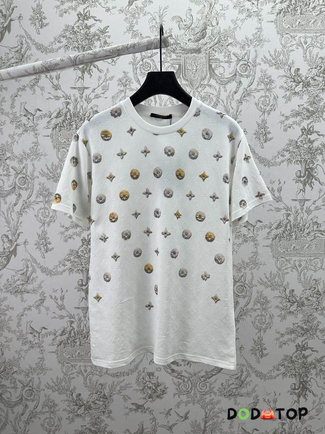 LV Overprinted Monogram Jacquard T-Shirt Men - 1